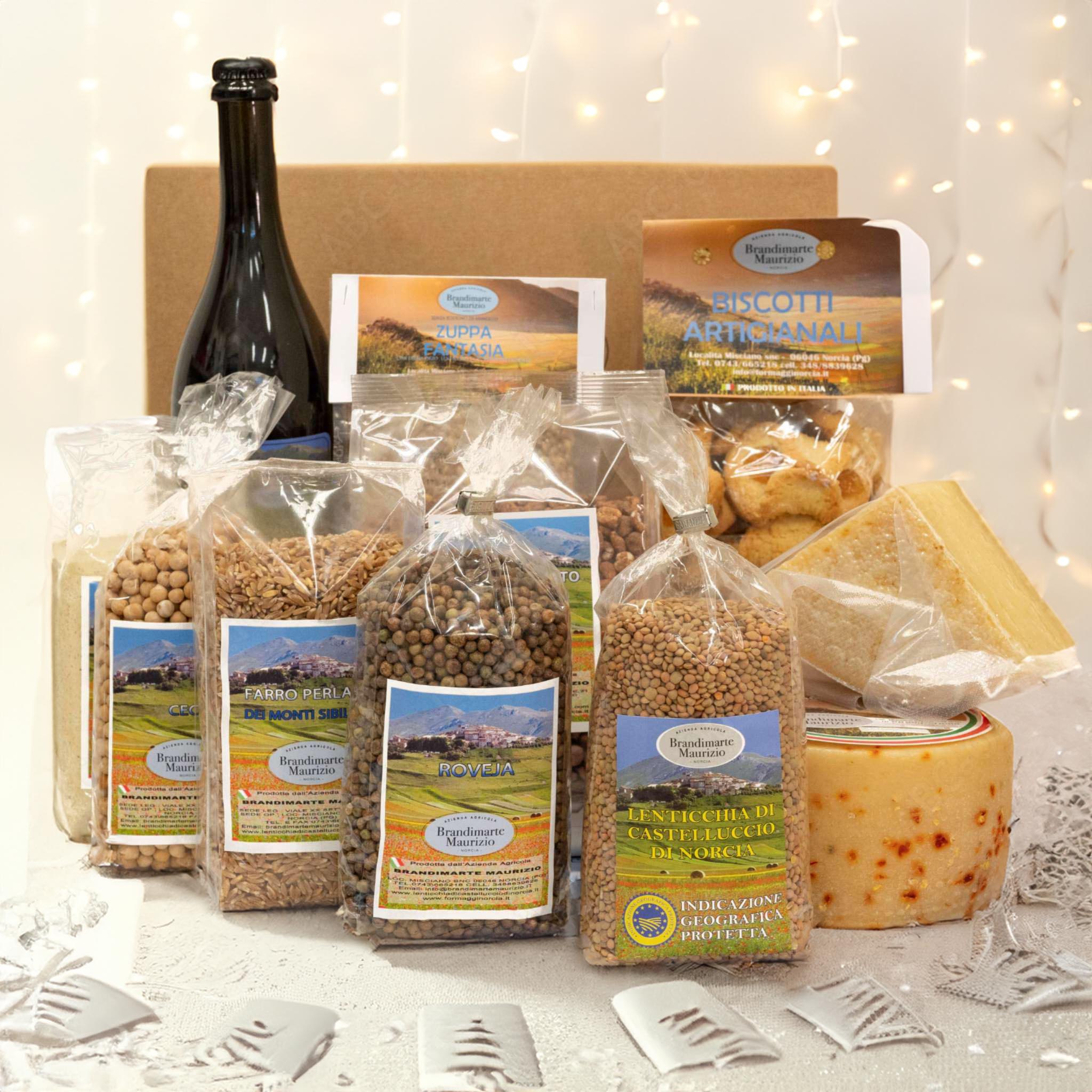 brandimartenorcia La confezione regalo di prodotti agricoli cesto del contadino 2023