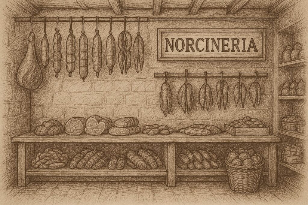 interno norcineria vintage