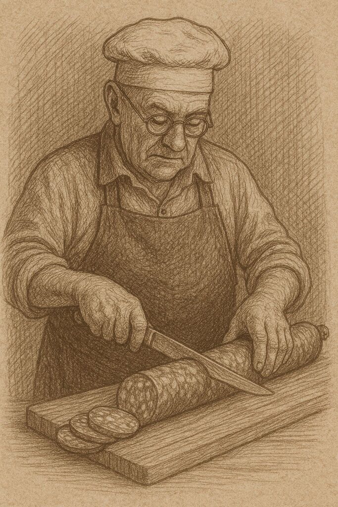 maestro norcineria taglia salame